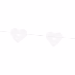 PartyDeco GL23-008-KARTON, Ghirlanda, Carta, Bianco, 1,8 m, 50 pz