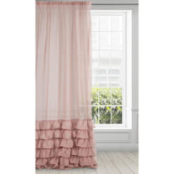 Eurofirany - Dolly Tenda liscia con volant, trasparente, 1 pezzo, elegante, di alta qualità, glamour per camera da letto, soggiorno, 140 x 250 cm,