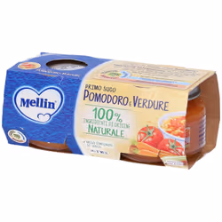 Mellin Primo Sugo Pomodoro e Verdure per Infanzia 2 Vasetti da 80g
