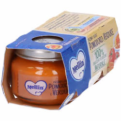 Mellin Primo Sugo Pomodoro e Verdure per Infanzia 2 Vasetti da 80g