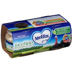 Mellin Omogeneizzato Tacchino per Svezzamento 2 Vasetti da 80gr ciascuno