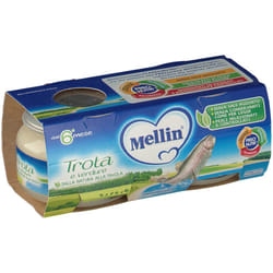 Mellin Omogeneizzato Trota per Infanzia 2 Vasetti da 80 g