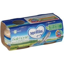 Mellin Omogeneizzato Salmone per Bambini 2 Vasetti da 80g