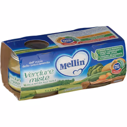 Mellin Omogeneizzato Verdure Miste è un alimento per l'infanzia, ideale per bambini dal 6° al 36° mese. Privo di glutine, con ...