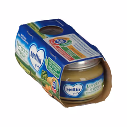 Mellin Omogeneizzato Verdure Miste per Infanzia 2 Vasetti da 80g