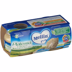Mellin Omogeneizzato Platessa e Verdure per Infanzia Confezione da 2 Vasetti da 80 g l'uno