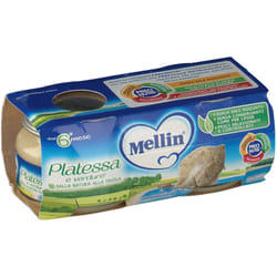 Mellin Omogeneizzato Platessa e Verdure per Infanzia Confezione da 2 Vasetti da 80 g l'uno