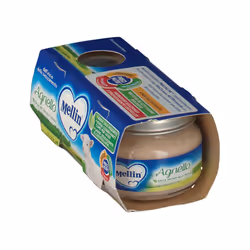 Mellin Omogeneizzato Agnello per Infanzia 2 Vasetti da 80gr