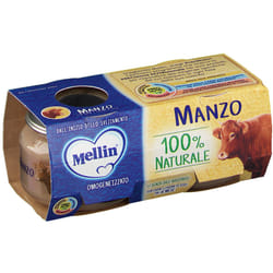 Mellin Omogeneizzato Manzo per Infanzia 2 Vasetti da 80g