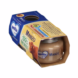 Mellin Omogeneizzato Manzo per Infanzia 2 Vasetti da 80g