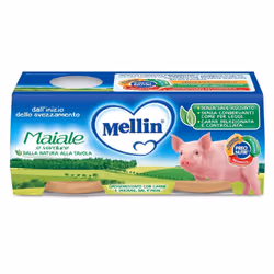 Mellin Omogeneizzato Maiale Con Verdure è un alimento per l'infanzia indicato dal 4° mese. Combina carne di maiale e verdure, ...