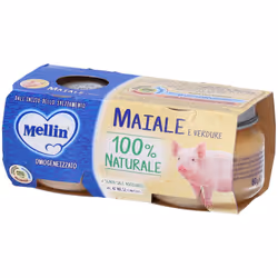 Mellin Omogeneizzato Maiale Con Verdure per Infanzia 2 Vasetti da 80gr ciascuno