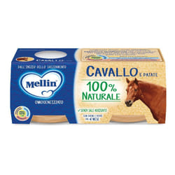 Mellin Omogeneizzato Cavallo per Infanzia 4 Vasetti da 80g