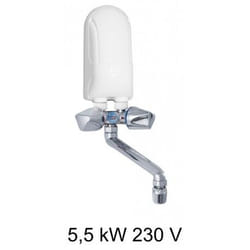 Dafi POZ02412 scaldabagno Verticale Senza serbatoio (istantaneo) Cromo, Bianco