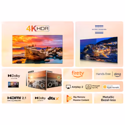 TCL Serie PF650 Smart TV Ultra HD 4K 65" 65PF650, Dolby Vision - Atmos, AirPlay 2, Fire TV - Vista aggiuntiva 6