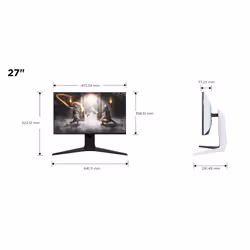 TCL R83 27R83U Monitor PC 68,6 cm (27") 3840 x 2160 Pixel 4K Ultra HD QLED Nero, Bianco - Vista aggiuntiva 4
