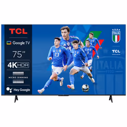 TCL P655 Smart TV Ultra HD 4K 75" 75P61B, Dolby Audio, Controlli vocali, Google TV, 190,5 cm (75"), 3840 x 2160 Pixel, LED, S ...