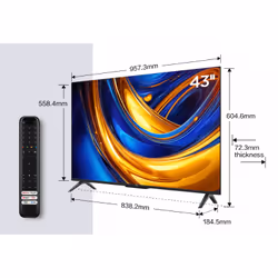 TCL P61 Serie P65 Smart TV Ultra HD 4K 43" 43P61B, Dolby Audio, Controlli vocali, Google TV - Vista aggiuntiva 8