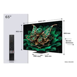 TCL C7K Serie Smart TV QD-MiniLED 4K 65" 65C7K, audio B&O, Dolby Vision IQ & Atmos, Google TV