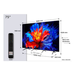TCL P8K Serie Smart TV QLED 4K 75" 75P8K, 144Hz, audio Onkyo 2.1, Dolby Vision & Atmos, Google TV