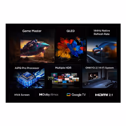TCL P8K Serie Smart TV QLED 4K 55" 55P8K, 144Hz, audio Onkyo 2.1, Dolby Vision & Atmos, Google TV - Vista aggiuntiva 6