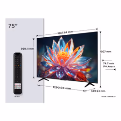 TCL T6C Serie Smart TV QLED 4K 75" 75T6C, Dolby Vision & Atmos, HDR10+, Fire TV - Vista aggiuntiva 2