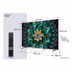 TCL Q6C Serie Smart TV QD-MiniLED 4K 65" 65Q6C, audio Onkyo 2.1, Dolby Vision IQ & Atmos, Google TV