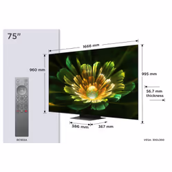 TCL C79K Serie Smart TV QD-MiniLED 4K 75" 75C79K, audio B&O, Dolby Vision IQ & Atmos, Google TV