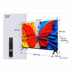 TCL S59K Serie Smart TV QLED FHD 32" 32S59K, Dolby Audio, HDR10, Android TV