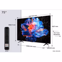 TCL Serie Smart TV 4K Ultra HD 75" 75P69K, Dolby Audio, HDR10+, Google TV - Vista aggiuntiva 5