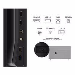 TCL P6K Serie Smart TV 4K Ultra HD 55" 55P6K, Dolby Audio, HDR10+, Google TV - Vista aggiuntiva 4