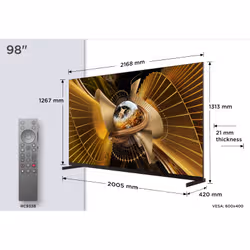 TCL X11L 98X11L TV 2,49 m (98") 4K Ultra HD Smart TV Wi-Fi Nero 10000 cd/m² - Vista aggiuntiva 4