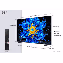 TCL P8L 98P8L TV 2,49 m (98") 4K Ultra HD Smart TV Wi-Fi Nero - Vista aggiuntiva 4