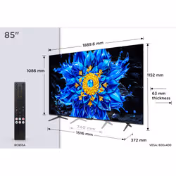 TCL P8L 85P8L TV 2,16 m (85") 4K Ultra HD Smart TV Wi-Fi Nero - Vista aggiuntiva 4