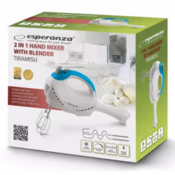 Esperanza EKM010 sbattitore Sbattitore manuale 300 W Azzurro, Bianco - Vista aggiuntiva 4