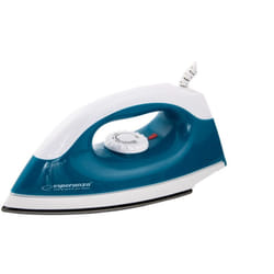 Esperanza - ferro da stiro da viaggio lisciatore a secco con piastra antiaderente 1200 w blu, bianco