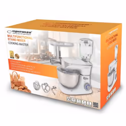 Esperanza EKM025 robot da cucina 1000 W 5 L Acciaio inox, Bianco - Vista aggiuntiva 5
