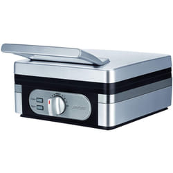 MPM - MGO13 Macchina Professionale per 2 Cialde Belghe Spesso, Waffle Maker, Piastre Antiaderenti, Regolatore di Temperatura, Alloggiamento in