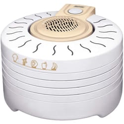 MPM - MSG-03 Essiccatore Alimentare, 4 Vassoi Senza bpa di 28 cm, Disidratatore Elettrico per Alimenti, Frutta, Funghi e Verdura, 250W, Bianco, 0
