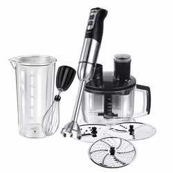 MPM MBL-11, Frullatore ad immersione, 1,75 L, 800 W, Nero, Acciaio inox, Trasparente