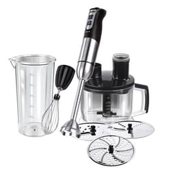 MPM MBL-11 frullatore 1,75 L Frullatore ad immersione 800 W Nero, Acciaio inox, Trasparente