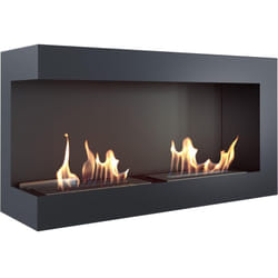Kratki - biocamino 900x280mm camino a parete camino bioetanolo camino deco camino ad angolo nero