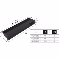 KRATKI griglia di ventilazione AIR | Griglia aria calda 6 x 40 cm | Nero | Griglia di scarico per ventilazione camino | Presa ...
