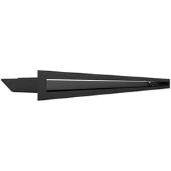 Kratki - griglia di ventilazione air Griglia aria calda 6 x 80 cm Nero Griglia di scarico per ventilazione camino Presa d'aria con un angolo di 45
