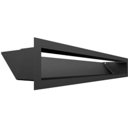 Kratki - griglia di ventilazione air Griglia aria calda 9 x 60 cm Nero Griglia di scarico per ventilazione camino Presa d'aria con un angolo di 45
