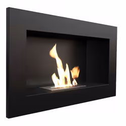 KRATKI biocamino camino decorativo da parete Golf nero 374 mm x 648 mm TÜV - Renania approvato