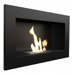 Kratki - biocamino camino decorativo da parete Golf nero 374 mm x 648 mm tüv - Renania approvato