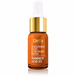 Il siero lisciante con acido mandelico per viso, collo e décolleté Delia Cosmetics Mandelic Acid riduce le linee e le rughe e ...