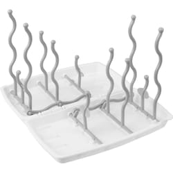 BabyOno Bottle Drying Rack Grey