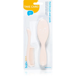 BabyOno Take Care Hairbrush and Comb IV Pink 2 pz